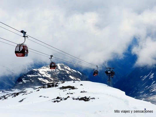Estación de esquí, Stubaier-Gletscher, Pico Eisgrat, Tirol, Austria