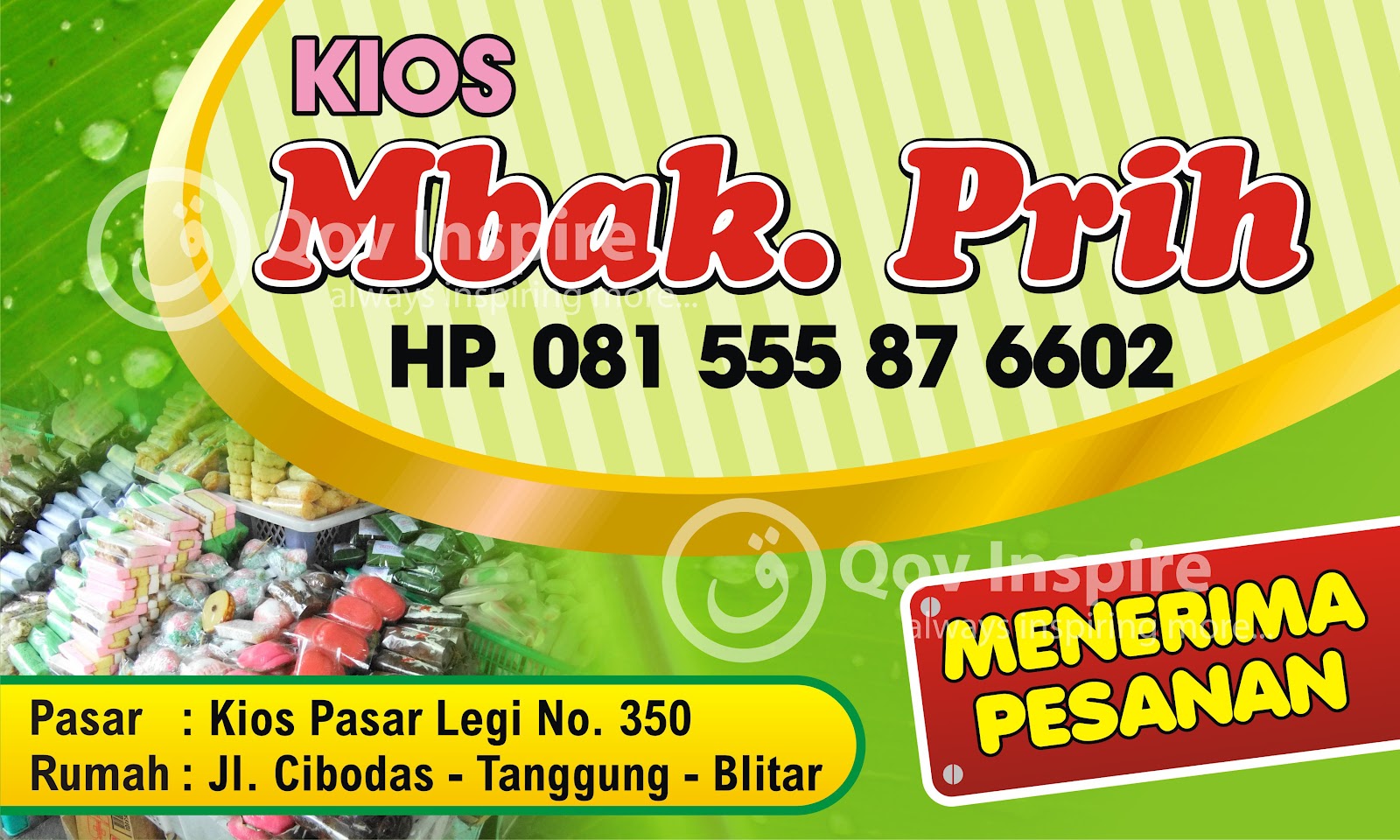 Contoh Spanduk Jajanan Pasar