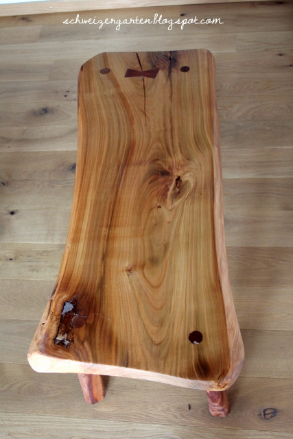 Ein Schweizer Garten: DIY - Sitzbank aus Holz