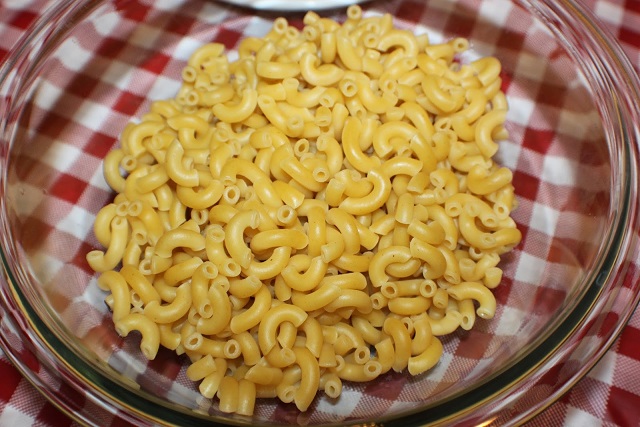 this is boiled pasta elbow macaroni