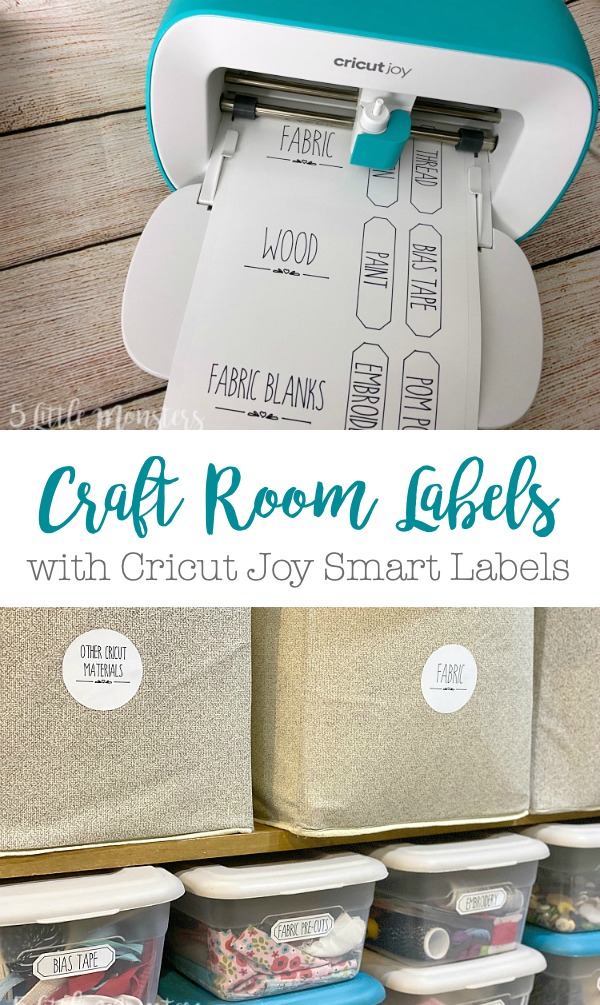 Organization labels with Cricut Joy Smart Materials