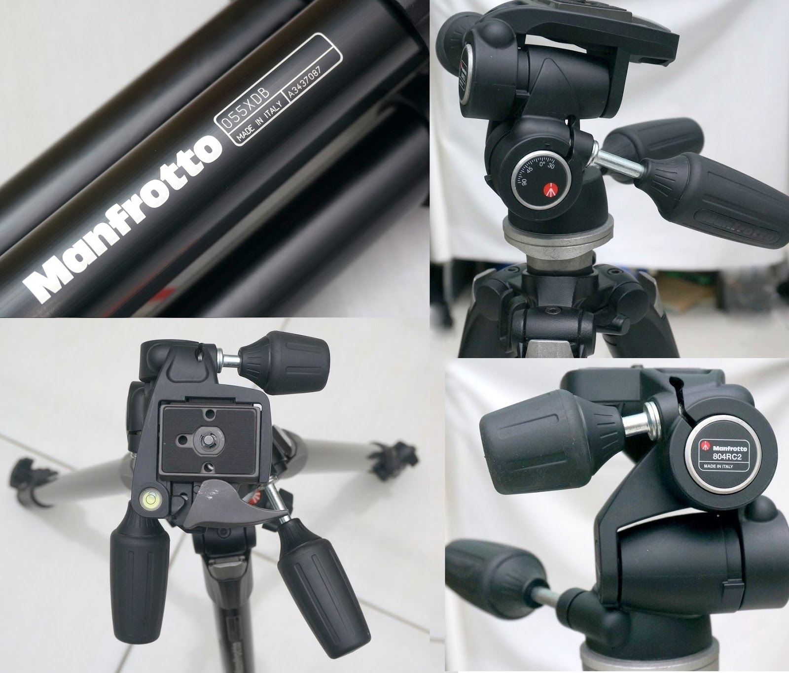 Tripod ManFrotto 055XDB + BallHead Manfrotto 804RC2 (italy) Jual Beli