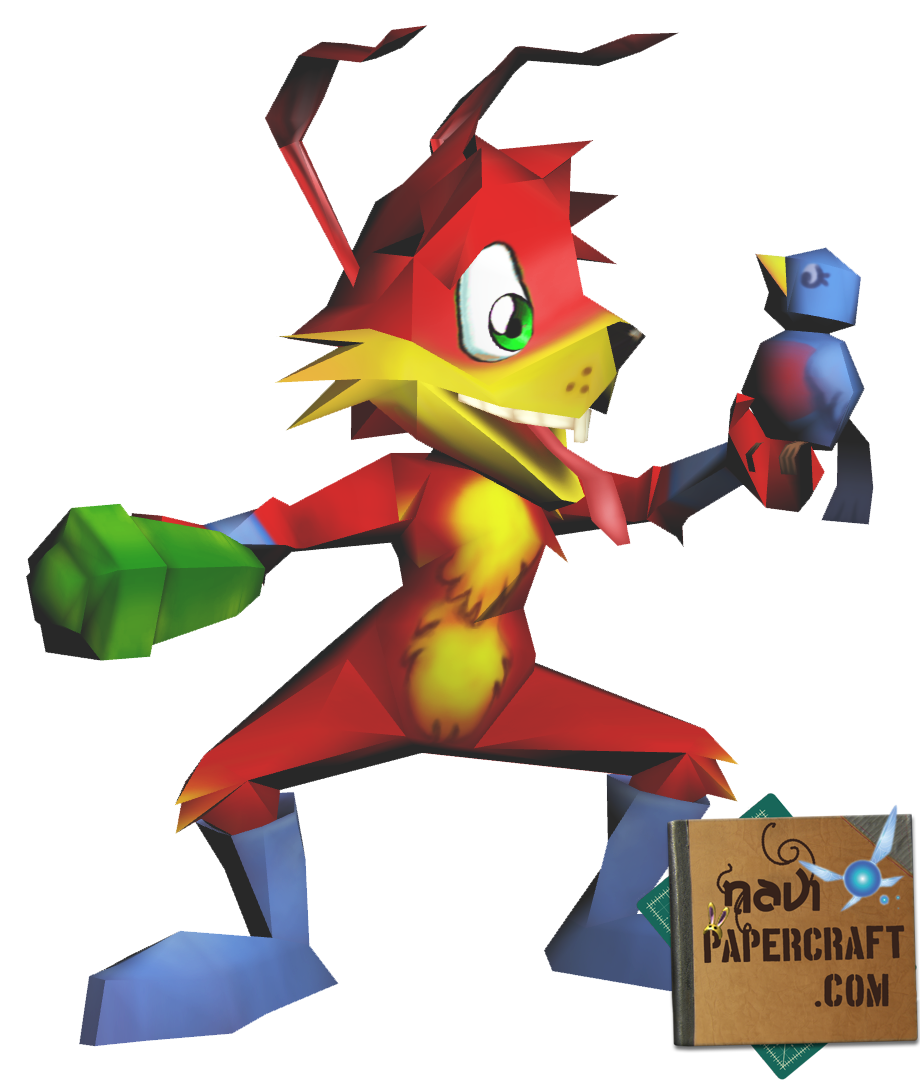 Navi's Papercraft Spaz Jackrabbit (Jazz's Brother)