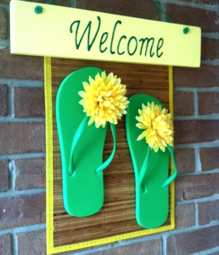 flip flop welcome sign