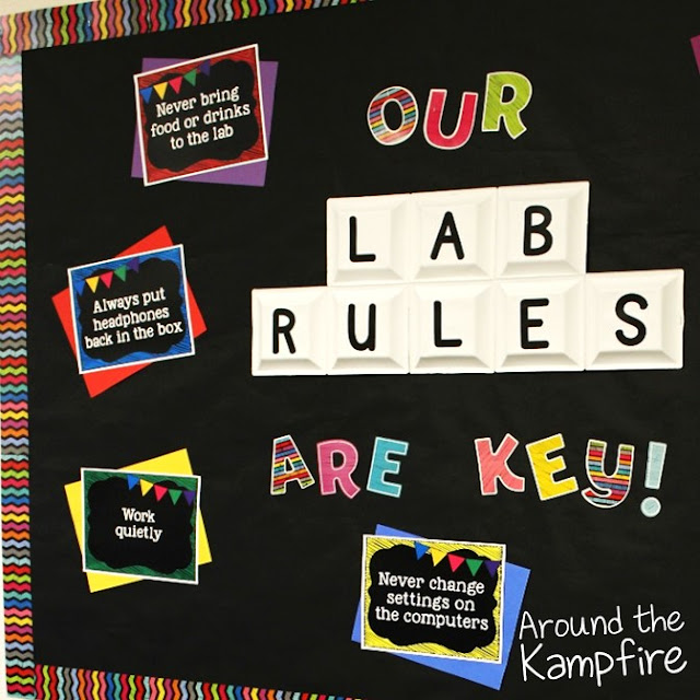 Computer lab bulletin board