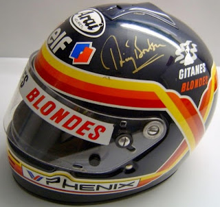 Colori belgi sul casco di Thierry Boutsen