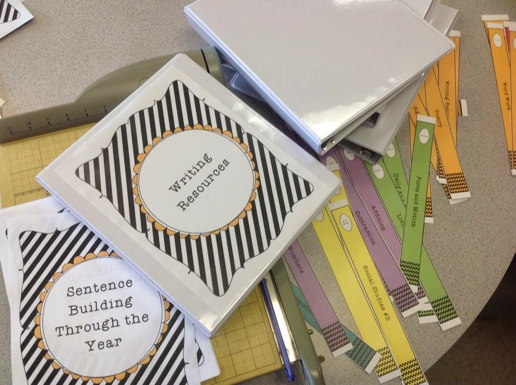 Grade One Snapshots Organization Tip Binders Galore