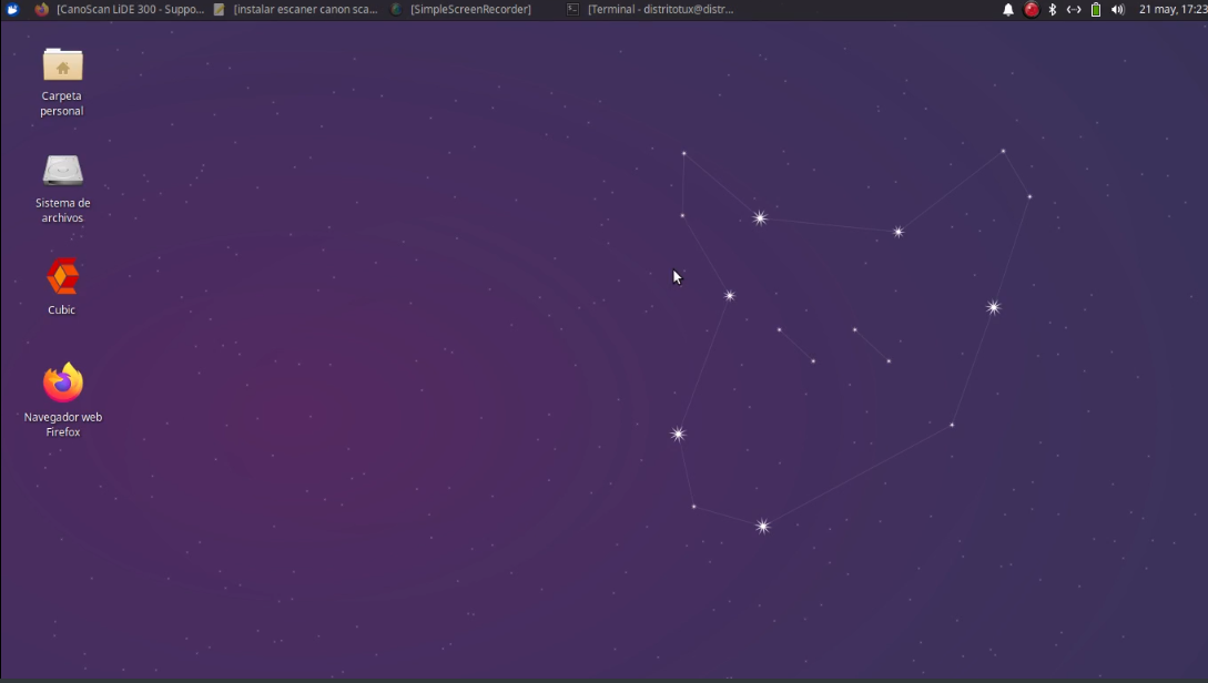 DistritoTux Canon Scan Lide 300 en Ubuntu 20.04