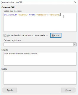 borrar contenido de una tabla con SQL en LibreOffice Base (XXXII ...