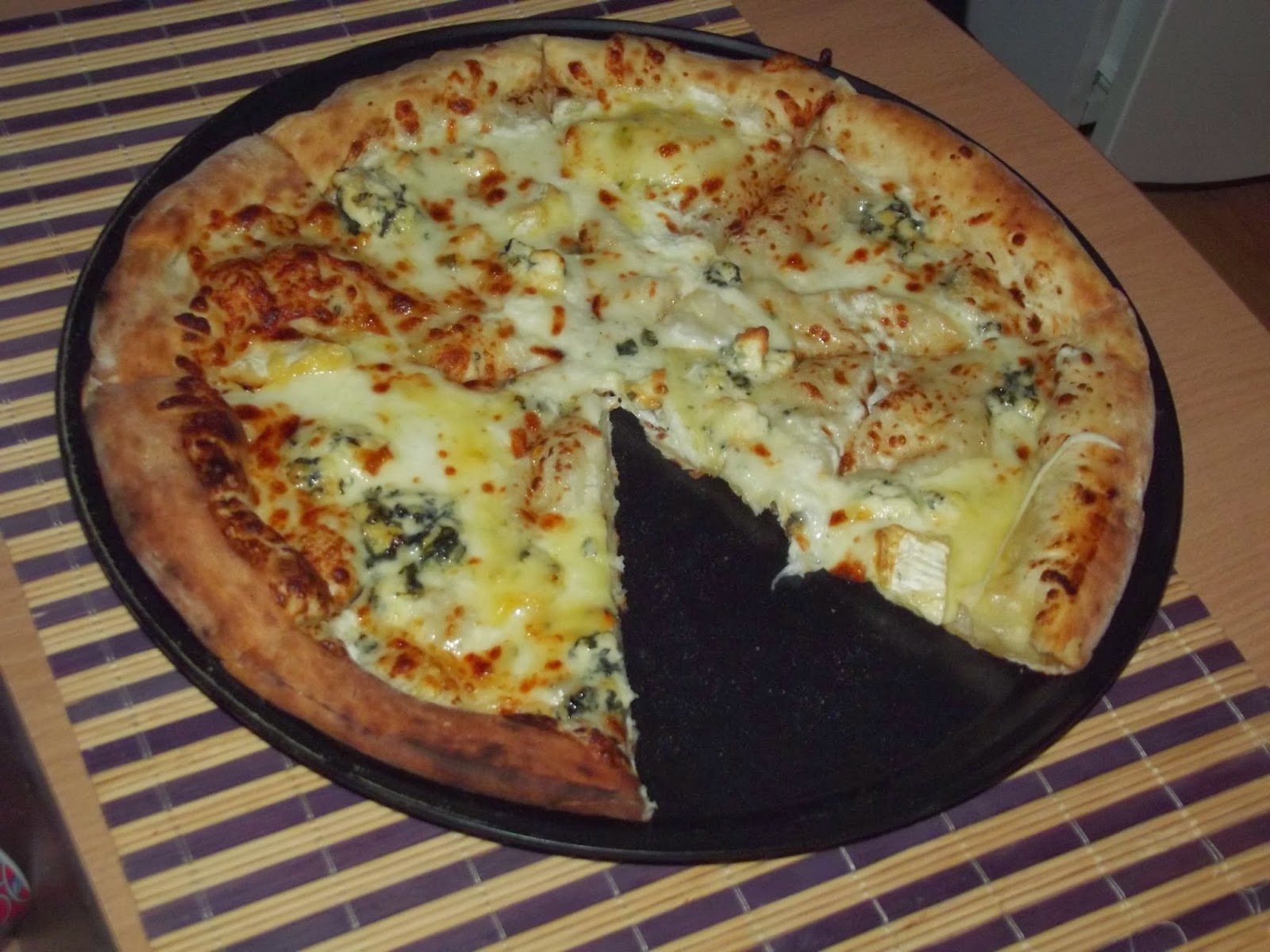 Quattro Formaggi Pizza (Four Cheese) - Inside The Rustic Kitchen