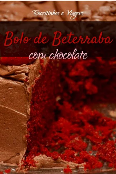 Receita de bolo de beterrraba com cobertura de chocolate