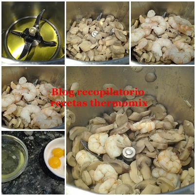 Revuelto champinones huevo thermomix