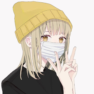 Gambar PP Wa Keren Anime Couple Masker Peace