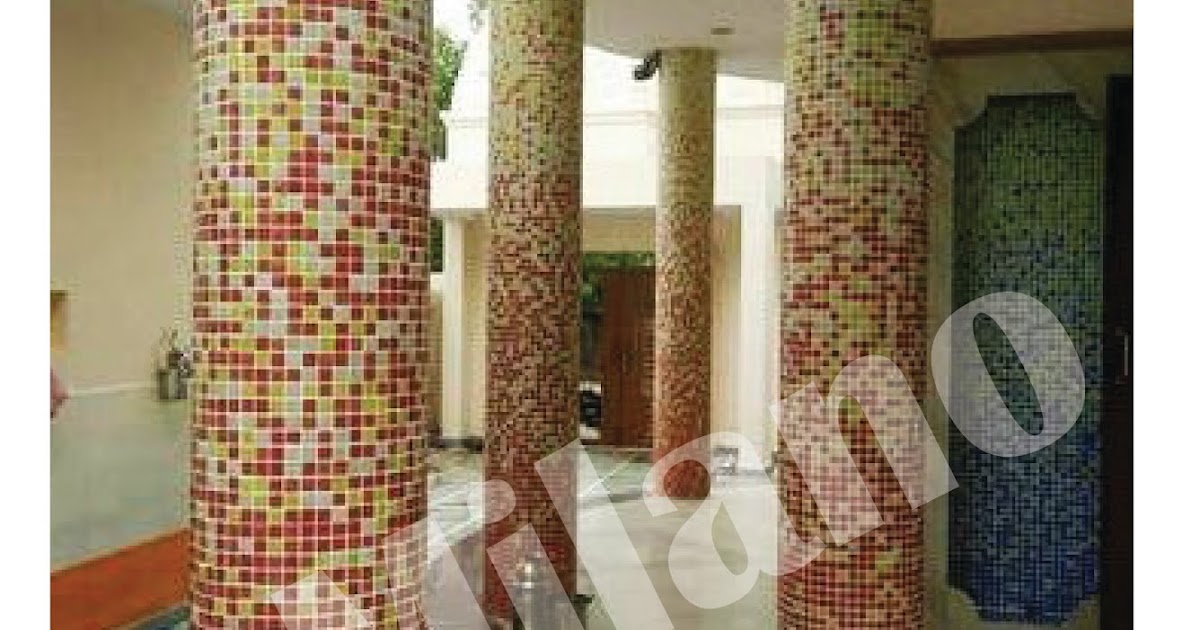 Round Pillar Tiles Design and Digital Printed Mosaic Tiles for Pillars