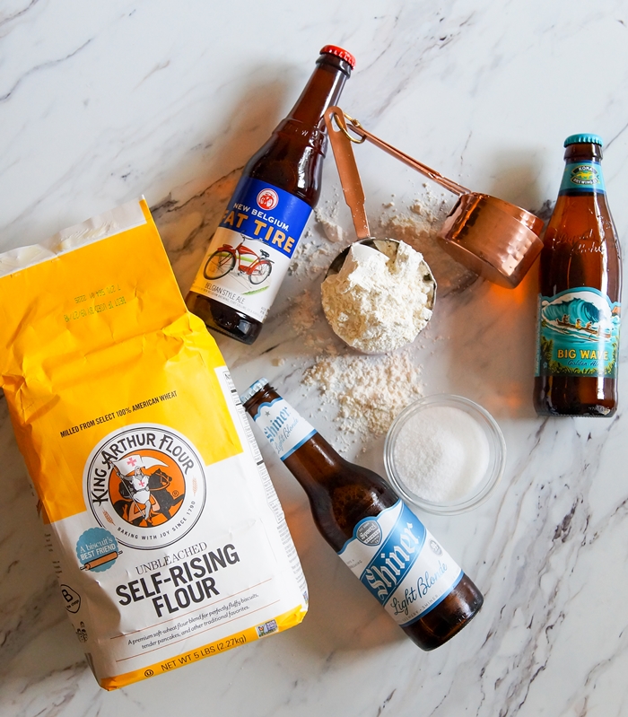 Perfect Beer Bread : basic and gruyere and cheddar.
