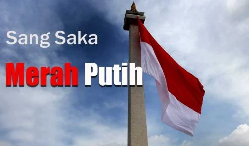 Foto bendera merah putih berkibar