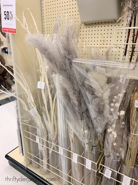 dried naturals section with branches