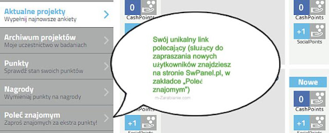 Gdzie jest link polecający w SWPanel?