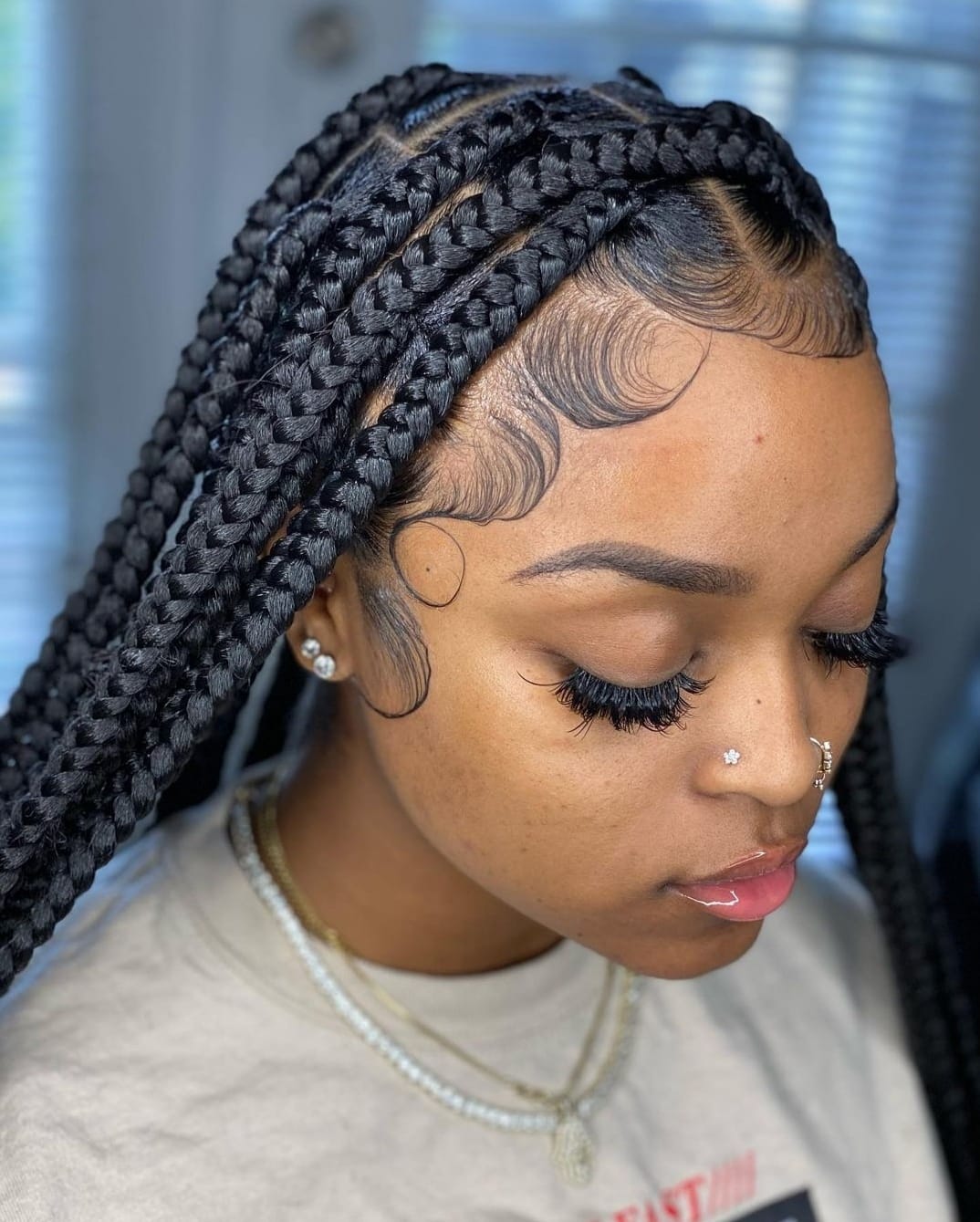 20 Cute Knotless Braids Hairstyles 2021 Fabulous Knotless Box Braids Styles Pictures  20 Cute Knotless Braids Hairstyles 2021 Fabulous Knotless Box Braids Styles Pictures