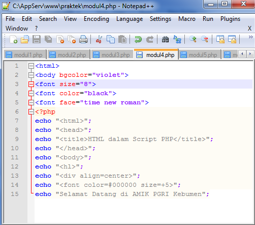MODUL 1 PENGENALAN BAHASA PEMOGRAMAN PHP PEMOGRAMAN TERSTRUKTUR | My Blog
