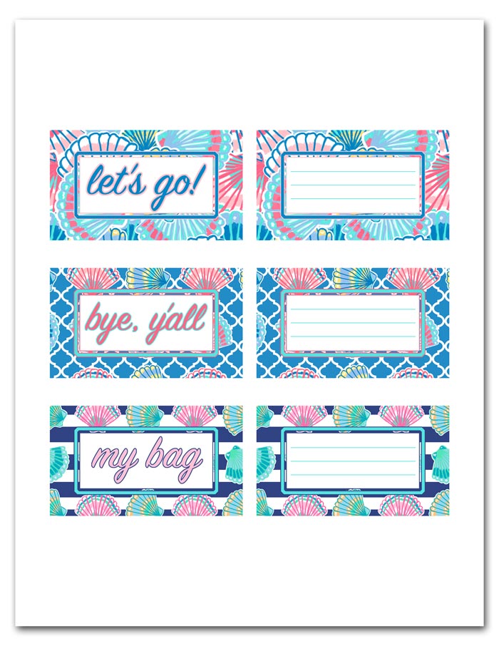 Free Printable Luggage Name Tags Templates