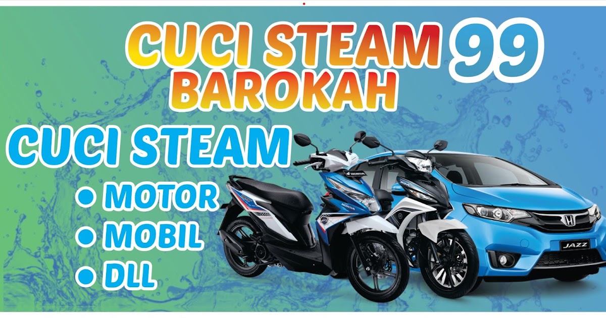 Spanduk Steam Motor Mobil gambar spanduk