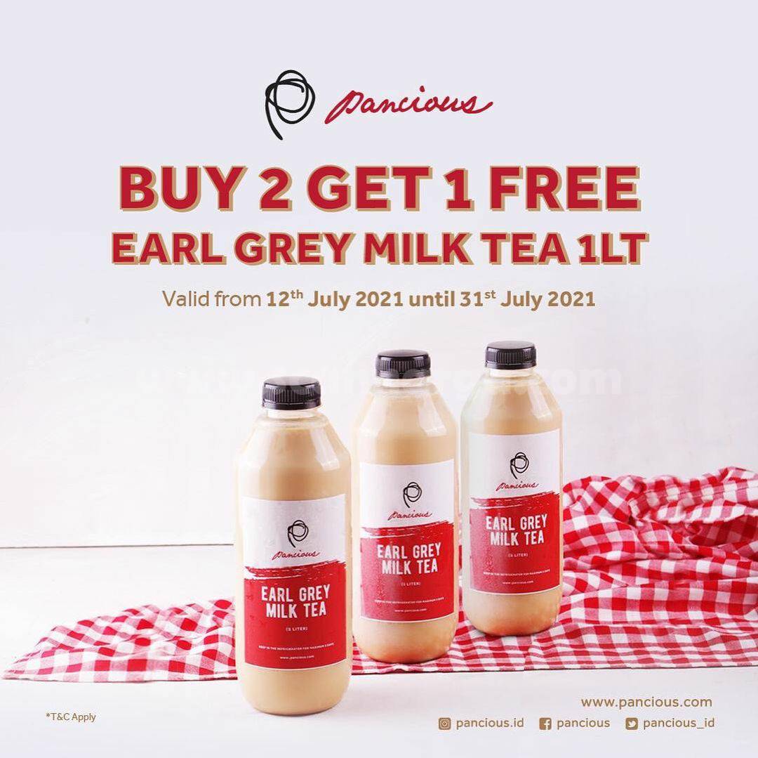 Promo Pancious Shocking Deal - Beli 2 Gratis 1 Earl Grey Milk Tea