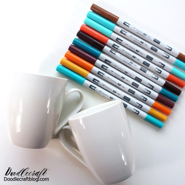 Autumn Mugs DIY with Tombow ABT PRO