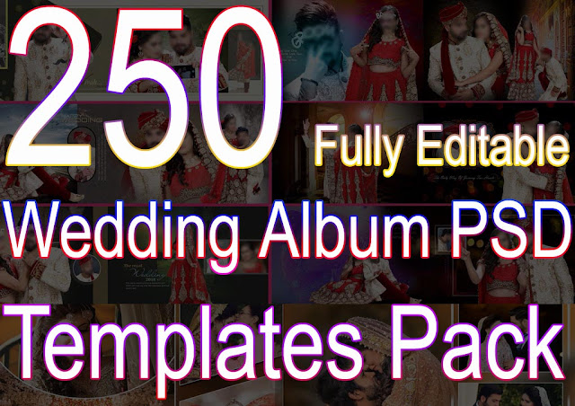 250 Wedding Album PSD Templates