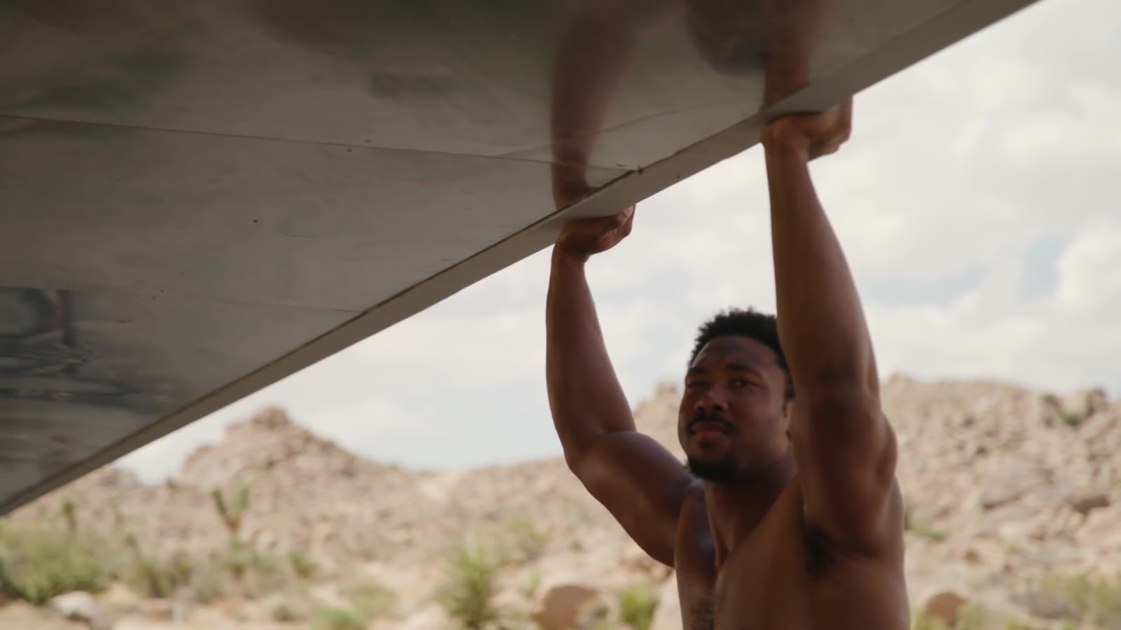 Myles Garrett nude in ESPN Body Issue 2019 behind the scenes.