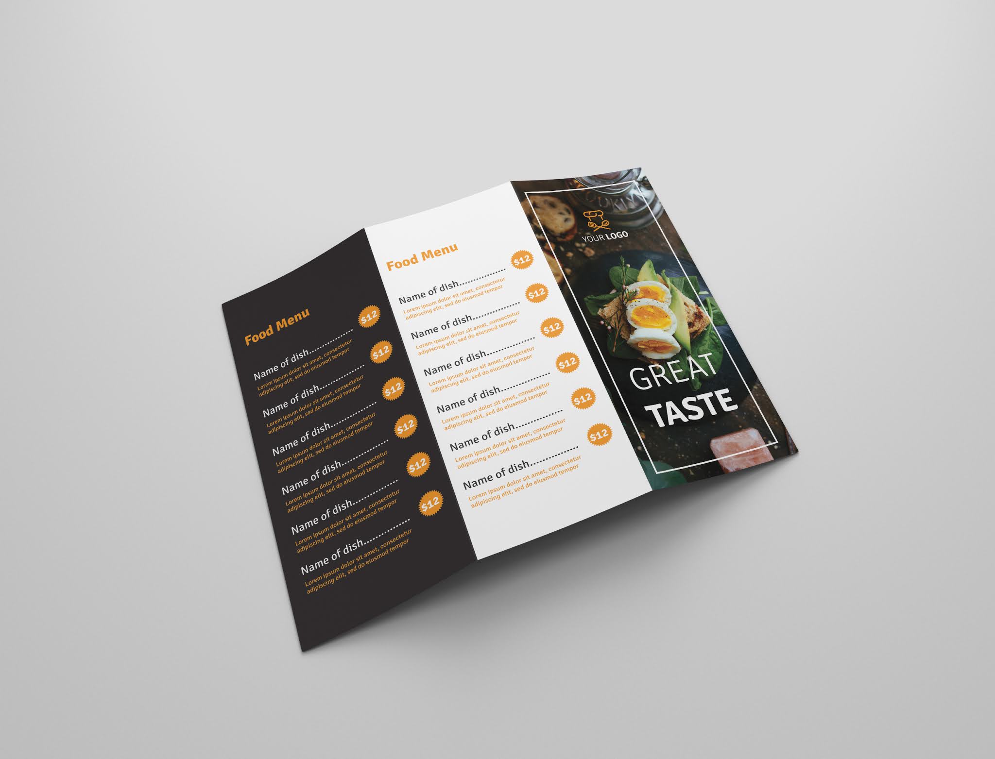 Download free food brochure psd, free food menu psd, free download 1