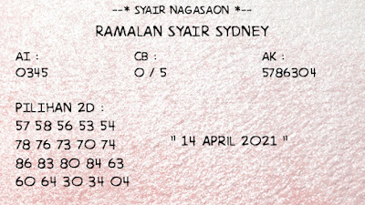 Prediksi Sydney Rabu 14 04 2021 Medan73 Jitu Prediction