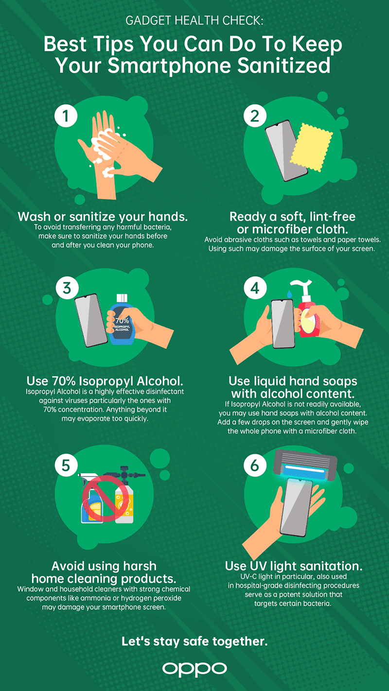 OPPO shares tips to safely sanitize your smartphones