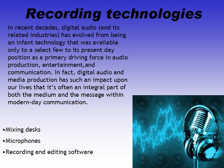 omg a blog! recording technologys