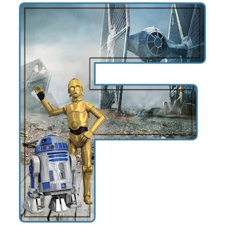 C3PO and R2D2 Letters. Letras de Star Wars.