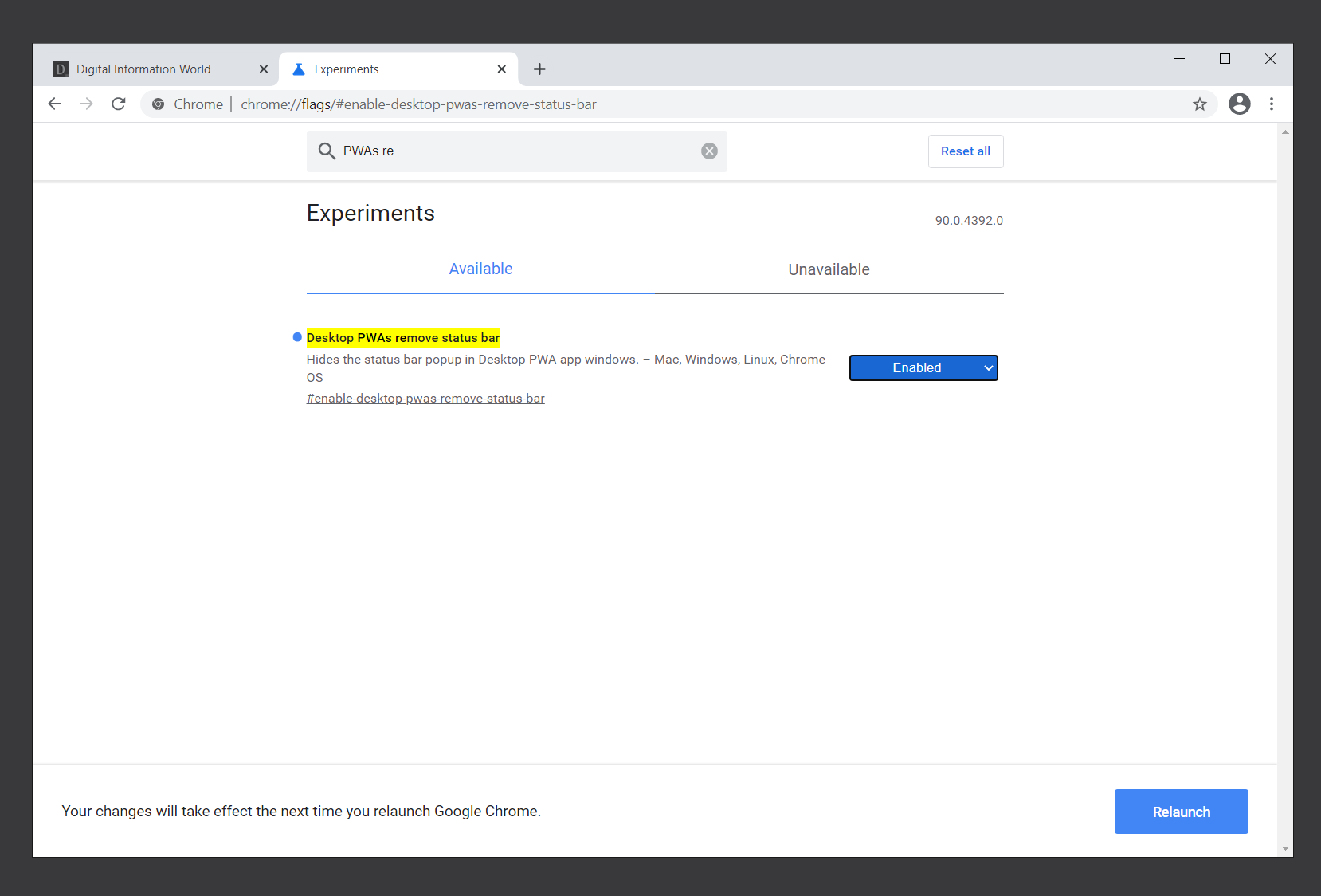 staus bar on chrome for mac staus bar on chrome for mac