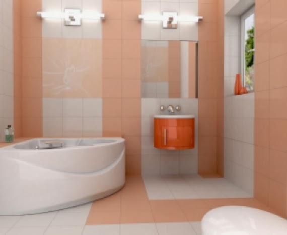 small bathroom color example