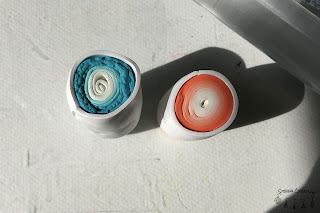 Canne pâte polymère canne géométrique Mica Shift turquoise corail blanc Sculpey Cernit Fimo Stenna