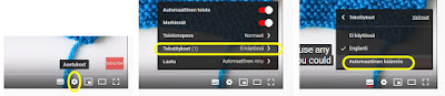 automaattinen käännös päälle youtube-videossa