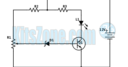 Simple Battery Monitor Circuit Diagram Using NPN Transistor BC547 | Car