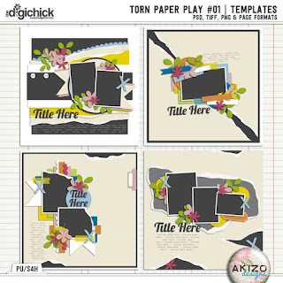 Torn Paper Play 01 by Akizo Designs