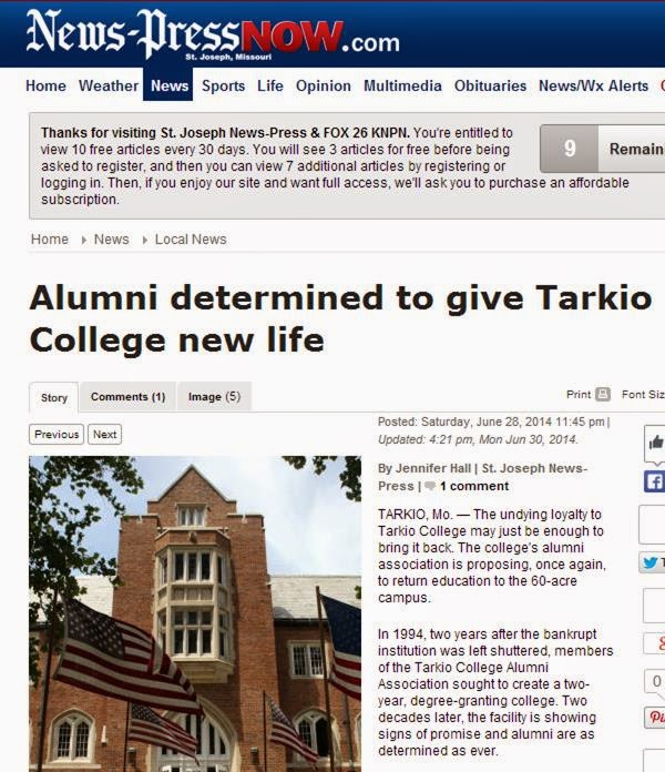 College History Garden Tarkio College (MO) Alumni Work to Reopen Institution