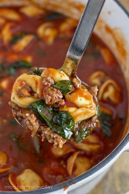Tortellini Soup with Italian Sausage & Spinach - Ajib Recipe 10