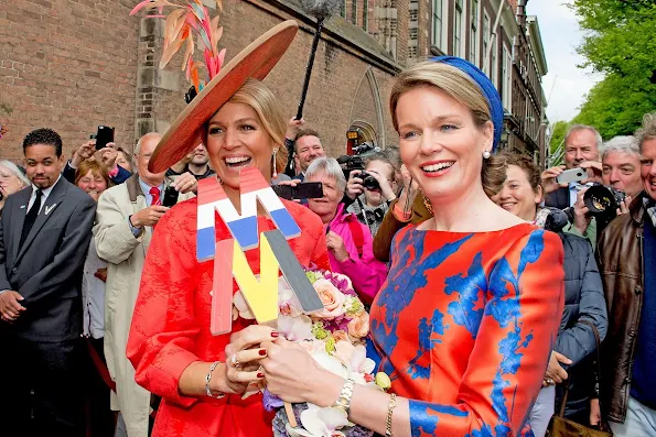 Queen Maxima of The Netherlands and Queen Mathilde of Belgium opened the exhibition of the Flemish Vormidable Contemporary Flemish Sculpture