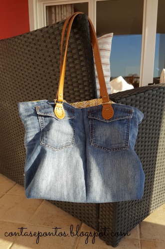 Jeans Bag - saia de ganga que virou mala Jeans Bag - saia de ganga que virou mala