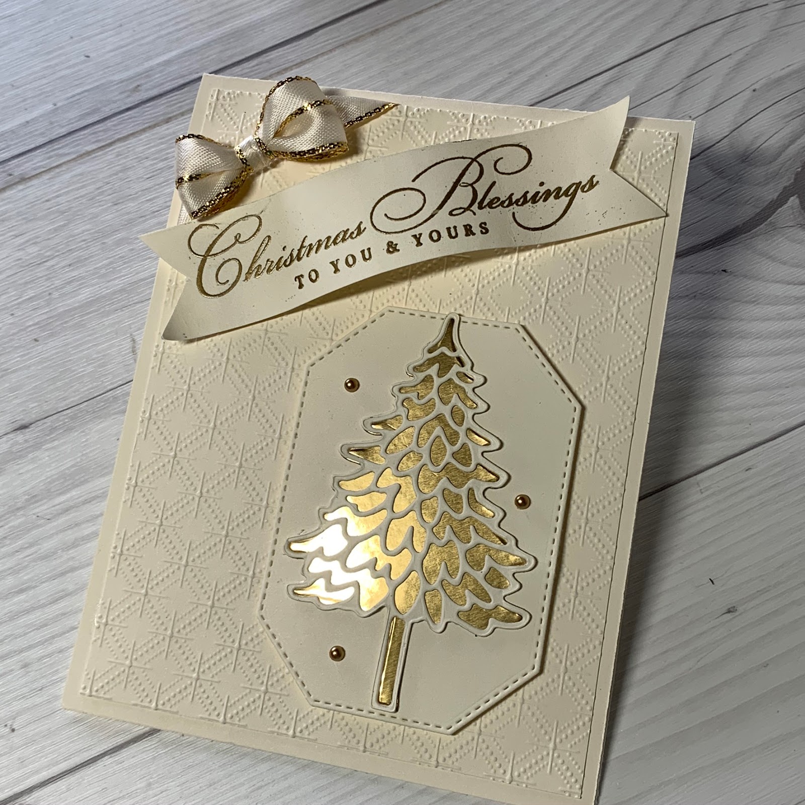 A Touch Of Gold Foil And The Pine Wood Dies Create A Stunning Christmas 