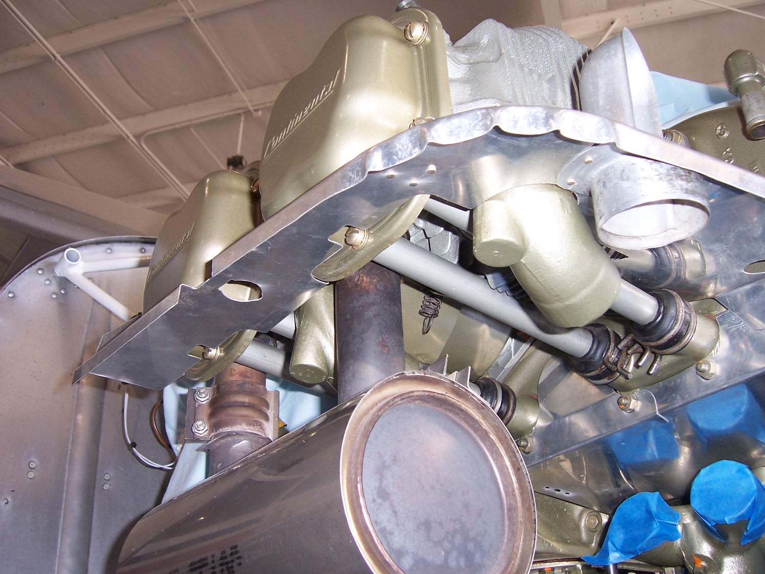 N2496N, '47 Cessna 120 Engine baffling.