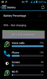 Cherry Mobile Sonic 2.0 Battery Stats - Call