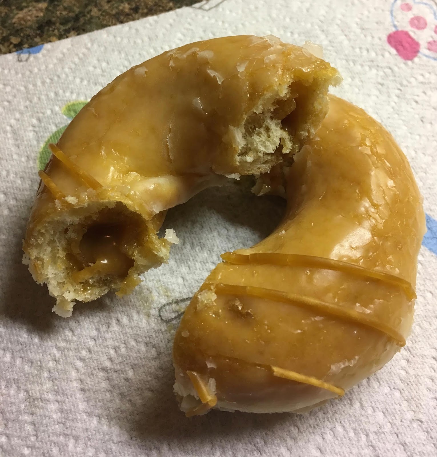 FOODSTUFF FINDS Salted Caramel Original Filled Doughnut (Krispy Kreme