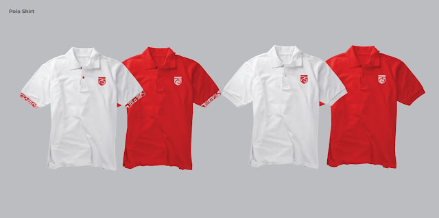 desain kaos polo topi media logo hut ri 75